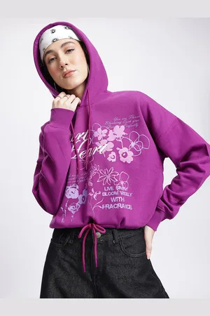 DressBerry Typo Blossom Dropped Ease Knotty Edge Sweatshirt