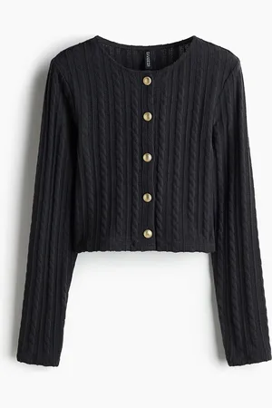 H&M Women Cable-Knit-Look Cardigan