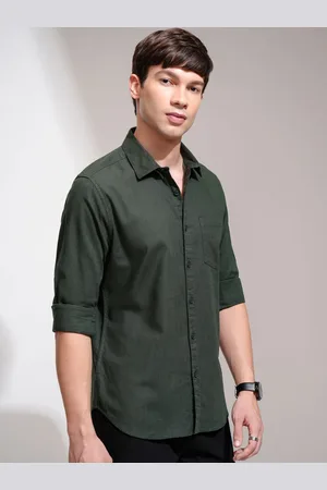 Ketch Men Cotton Linen Solid Casual Shirt