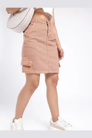 DressBerry Women Modern Chic A-Line Denim Skirt