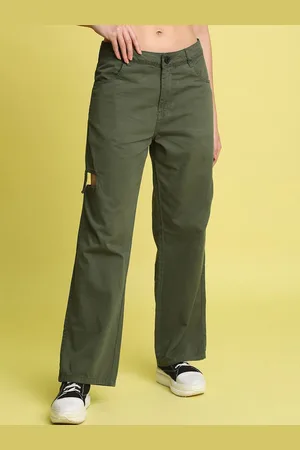 Bene Kleed Women Straight Fit Pleated Trousers With Cutout Detailing