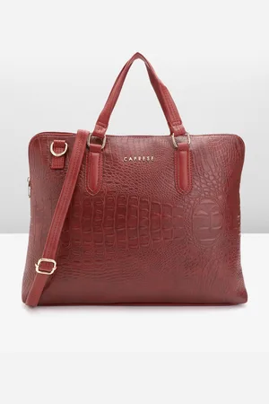 Caprese Women Animal Skin Textured 18 inch Laptop Bag