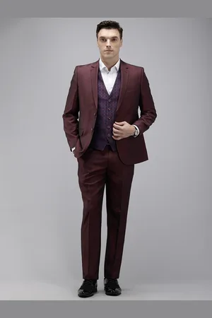 Park Avenue Notched Lapel Collar 3 Piece Party Suit