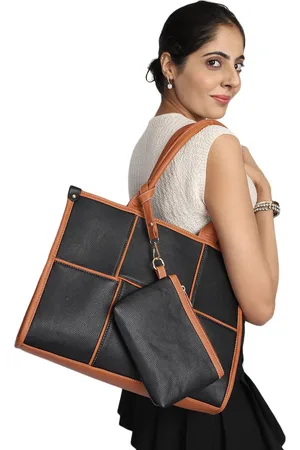 MINI WESST Women Checked Structured Shoulder Bag With Pouch