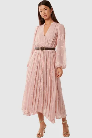 Forever New Print Bishop Sleeve A-Line Midi Dress