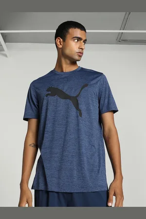 PUMA Men Brand Logo Printed TRAIN FAV Heather Cat Training T-shirt