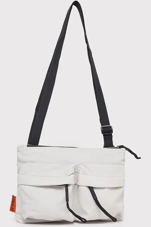 Styli Women Unisex Utility solid multi compartment shoulder bag