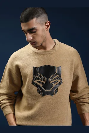 Highlander Marvel Black Panther Men Cable Knit Pullover
