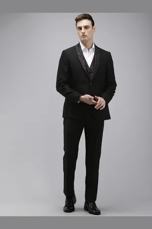 Park Avenue Notched Lapel Single-Breasted 3 Piece Suits