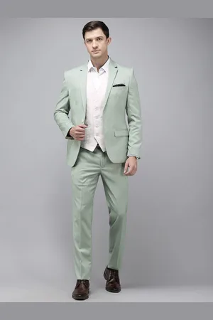 Park Avenue Super Slim Fit Self Design Notched Lapel Single-Breasted 3 Piece Suits