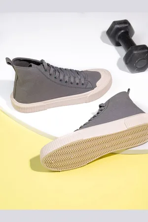 Styli Men High Top Casual Canvas Lace Up Sneakers
