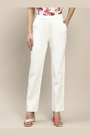 MADAME Women High-Rise Straight Fit Formal Trouser