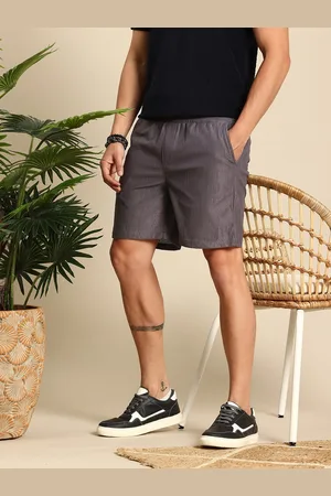 Mast & Harbour Men Ribbed Relaxed Fit Shorts