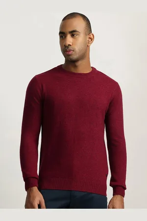 ICONIC Men Round Neck Woollen Pullover Sweater