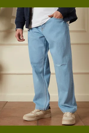WROGN Men Wide Leg Slash Knee Jeans