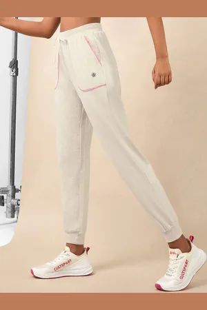 Cult Women Beige Melange Pop Up Thread Leisure Joggers