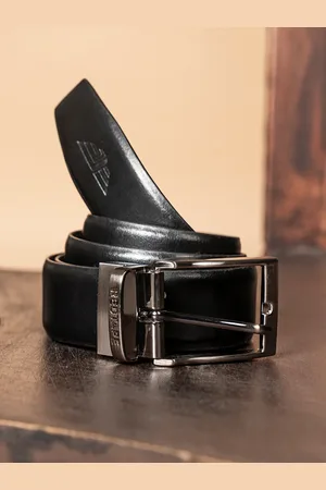 Red Tape Texture Leather Reversible Belt