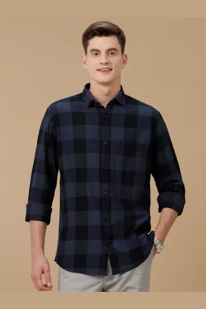 Linen Club Men Contemporary Slim Fit Checked Opaque Casual Shirt