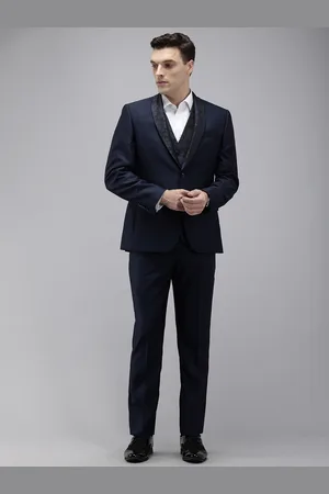 Park Avenue Shawl Collar Single Breasted 3-Piece Party Wear Suit