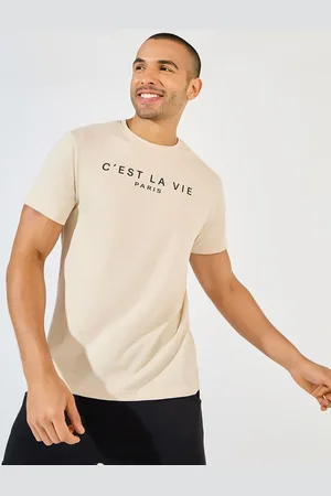 Styli Men Regular Fit Cest La Vie Tee Print Tee