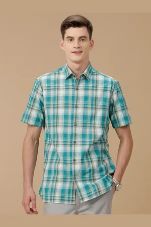Linen Club Men Contemporary Checked Opaque Casual Shirt