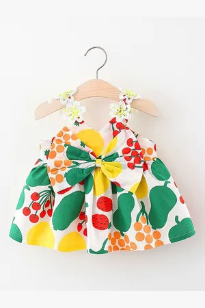 LULU & SKY Girls Floral Printed Shoulder Straps Top