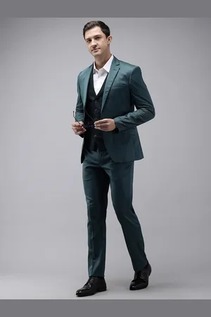 Park Avenue Self-Design Super Slim Fit Single-Breasted 3 Piece Party Suit