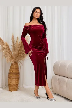 JC Mode Women Off-Shoulder Maxi Dress