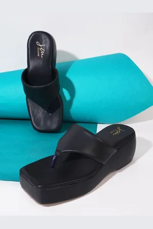 JM Looks Women Open Toe Wedge Sandals