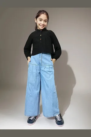 naughty ninos Girls Mandarin Collar Long Sleeves Top With Trouser
