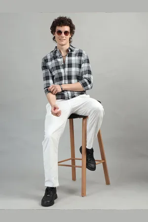 Bushirt Classic Tartan Checked Cotton Casual Shirt