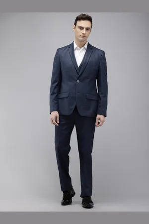 Park Avenue Notched Lapel Collar 3 Piece Formal Suit