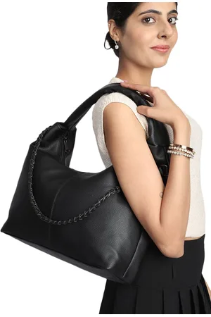 MINI WESST Women Solid Half Moon Hobo Bag