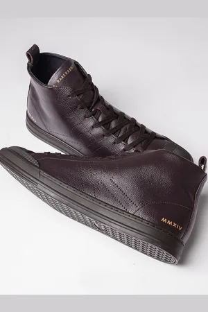 RARE RABBIT Men Sauron Hi Pro Leather Sneakers