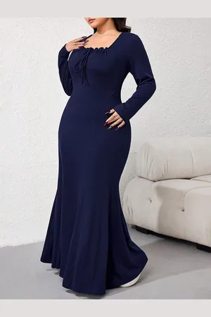JC Mode Women Tie-Up Neck Maxi Dress