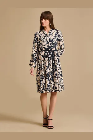 Kazo Women Floral Print Fit and Flare Dress