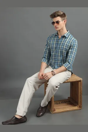 Bushirt Classic Tartan Checked Cotton Casual Shirt