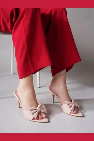 LAVIE Women Textured Slim Heeled Sandals with Bows