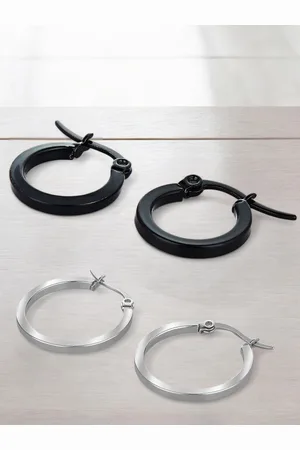 Roadster The Lifestyle Co Set Of 2 Hoop Bali Earrings
