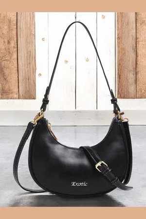 EXOTIC Women Solid Half Moon Sling Bag