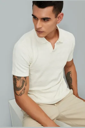 Max Collection Men Solid Polo Collar Cotton T-shirt