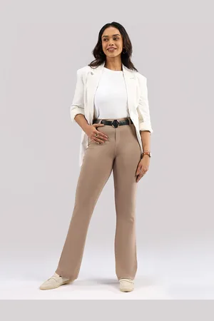 BlissClub Women Flared High-Rise Trouser