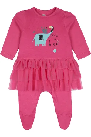 Mothercare Infant Girls Pink Printed Sleepsuit