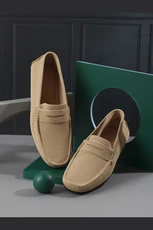ID Men Men Suede Square Toe Slip-On Loafers