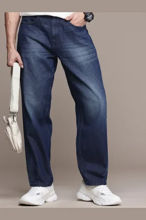 WROGN Men Pure Cotton Loose Relaxed Fit Heavy Fade Jeans