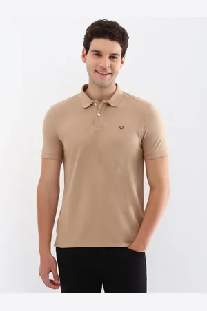 Allen Solly Men Solid Polo Collar Cotton T-shirt