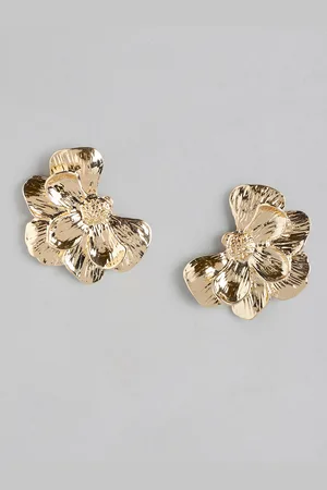 Forever New Gold Plated Floral Studs Earrings