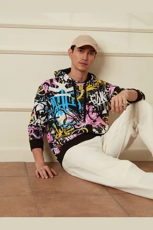 WROGN Men Abstract Printed Cotton Sweatshirt