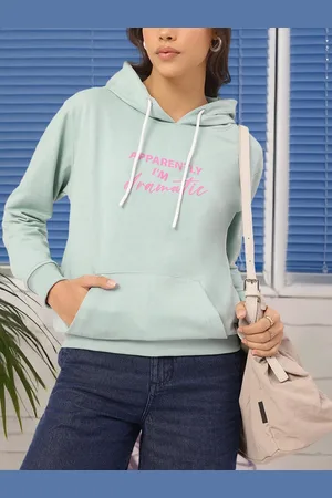 DressBerry Humor Hour Printed Hooded Sweatshirt