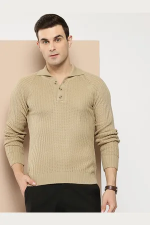 Invictus Men Striped Acrylic Pullover
